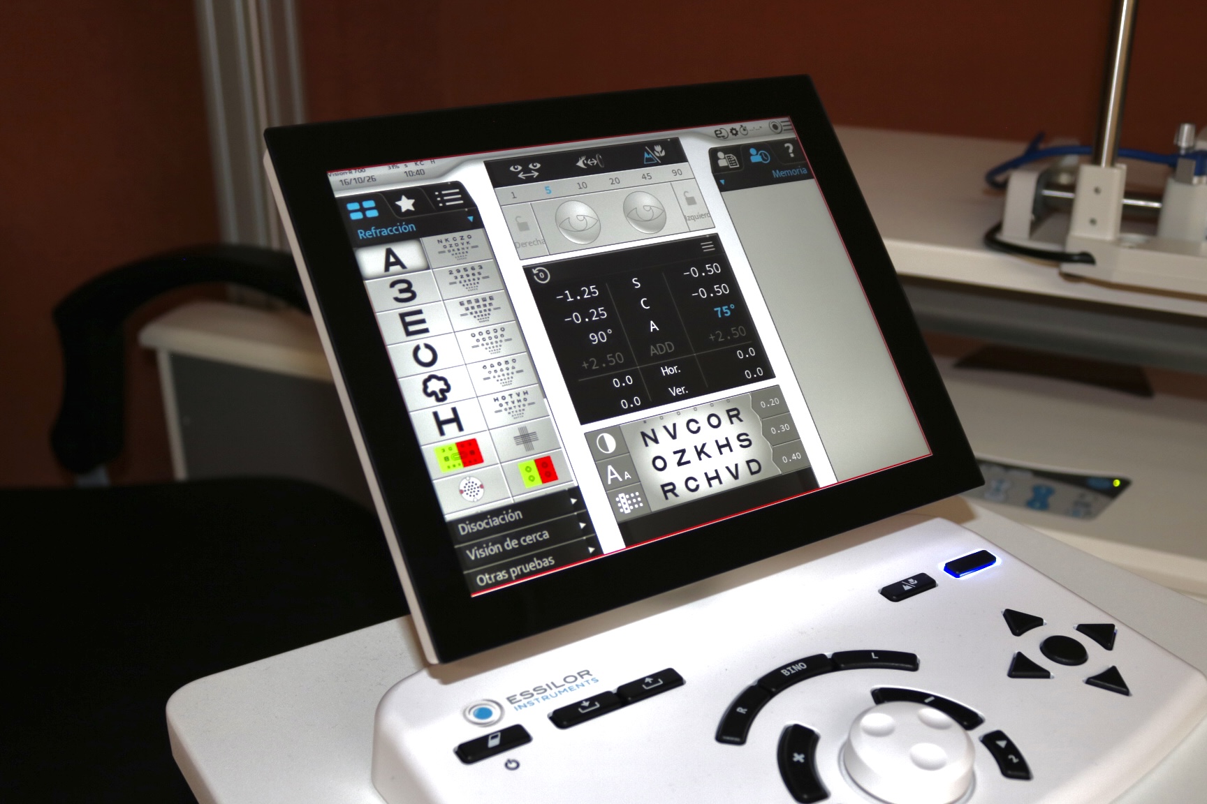 Controles de nuestro sistema de refracción